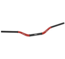 Алюмінієве кермо accel 28.6mm taper mx design YAMAHA yz high (7075-t6) ergal двоколірний червоний+чорний (ширина 803мм, висота 92мм)