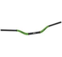 Алюмінієве кермо accel 28.6mm taper mx design YAMAHA yz high (7075-t6) ergal двоколірне зелений+чорний (ширина 803мм, висота 92мм)