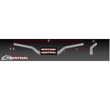 Кермо ренальне 1.1/8 дюйма (28.6 мм) mx fatbar кермо чорний HONDA crf 2019 з м'якою накладкою колір чорний з губкою