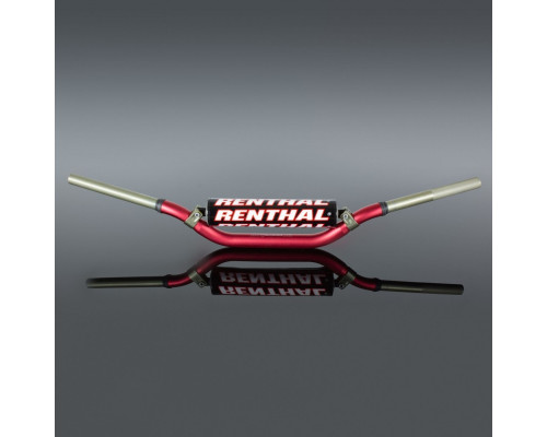 Кермо renthal 1.1/8 дюйма (28.6 мм) mx twinwall 998 кермо червоний очерет / windham з м'якою накладкою червоного кольору з губкою