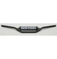 Руль ременний 7/8 дюйма (22 мм) mx mini кермо чорний kawasaki kx 80/100/100 98-14 з м'якою накладкою колір чорний з губкою