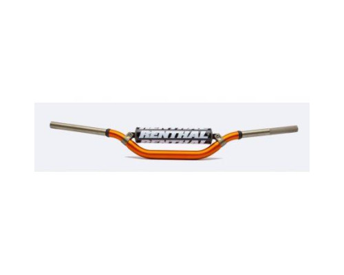 Руль ременний 7/8 дюйма (22 мм) mx mini кермо помаранчевий kawasaki kx 65 02-16 з м'якою накладкою, колір помаранчевий з губкою