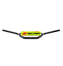 Scar racing кермо з поперечиною 28,6 мм модель mcgrath/короткий вигин колір чорний губка жовтий/білий
