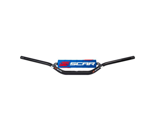 Scar racing кермо з поперечиною 28.6мм модель mcgrath/короткий колір чорний губка синій/білий