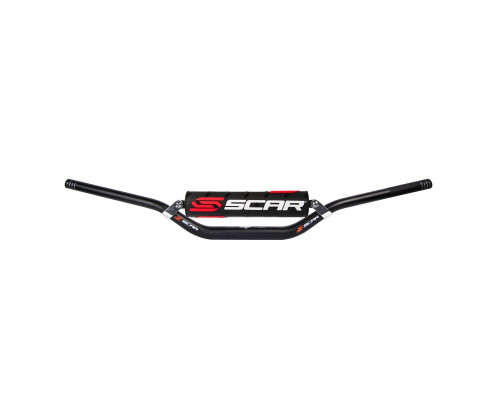 Шрам racing кермо з поперечиною 28,6 мм модель stewart/villopoto колір чорний губка чорна/біла
