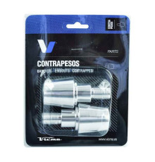 V parts (vicma) наконечники керма 13,5 мм сріблясті, (універсальне використання) (618pl)