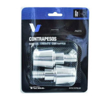 V parts (vicma) наконечники керма 13,5 мм сріблясті, (універсальне використання) (618pl)