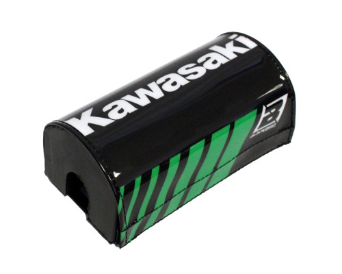 Чохол на кермо blackbird pro taper (28 мм) з логотипом kawasaki колір чорно-зелений