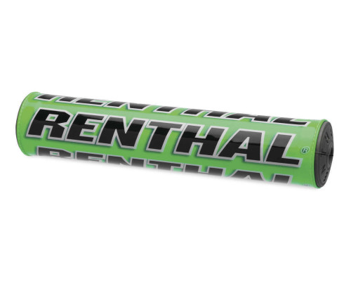 Губка для керма renthal mini sx pad (205 мм) зеленого кольору з логотипом renthal