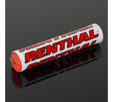 Губка на кермо renthal sx pad (240 мм), колір білий/червоний з логотипом renthal