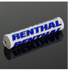 Губка для керма renthal sx pad (240 мм), колір білий/синій з логотипом renthal