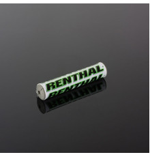 Губка на кермо renthal sx pad (240 мм), колір білий/зелений з логотипом renthal