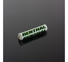 Губка на кермо renthal sx pad (240 мм), колір білий/зелений з логотипом renthal