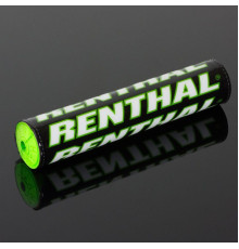 Губка на кермо renthal sx pad (240 мм), колір чорний/зелений/білий з логотипом renthal