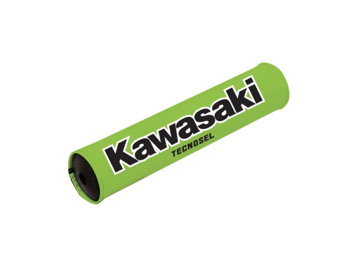 Tecnosel (blackbird) накладка на кермо (поперечина) традиційна kawasaki vintage, зелена, логотип kawasaki
