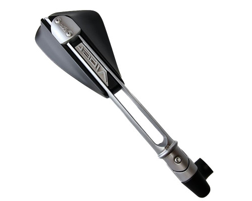Ліве регульоване алюмінієве дзеркало viper black arm silver