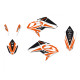 Набір наклейок (декалей) blackbird beta rr 4t '10-'12 dream 4 колір помаранчевий білий чорний