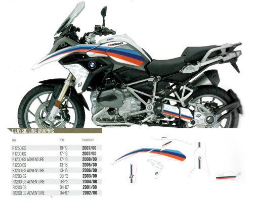 Набір наклейок blackbird bmw r 1200gs adventure '14-'18 (класична лінія)