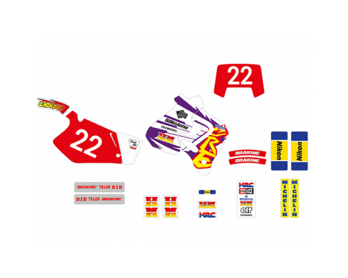 Набір наклейок (стікерів) blackbird HONDA cr 125r '93-'97, cr 250r '92-'96 replica team enduro fim HONDA 1995