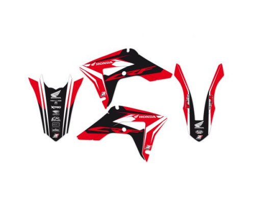 Набір наклейок (стікерів) blackbird HONDA crf 250r '22-'24, crf 450r '21-'24 dream 4 колір червоний чорний білий