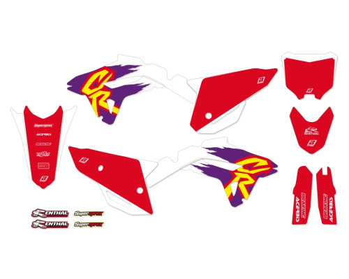 Набір наклейок (стікерів) blackbird HONDA crf 250r '22-'24, crf 450r '21-'24 ретро
