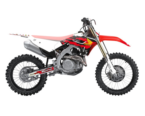 Набір наклейок (стікерів) blackbird HONDA crf 250r '22-'24, crf 450r '21-'24 ретро колір червоний білий чорний