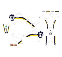 Набір наклейок (вінірів) husqvarna tc/fc '19-'22, te/fe '20-'23 retro колір білий