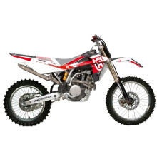 Набір наклейок blackbird husqvarna te/tc 250/450/510 '05-'07 dream 4 колір червоний білий