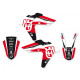 Набір наклейок blackbird husqvarna te/tc 250/450/510 '05-'07 dream 4 колір червоний білий