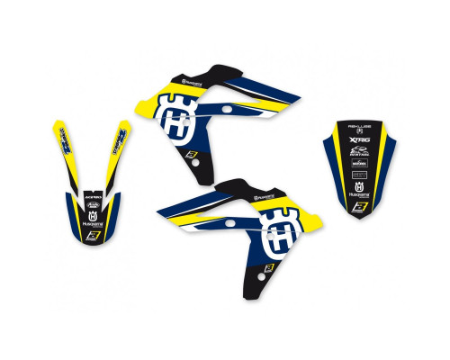 Набір наклейок blackbird husqvarna te/tc 250/450/510 '05-'07 dream 4 колір синій жовтий