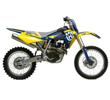 Набір наклейок blackbird husqvarna te/tc 250/450/510 '05-'07 dream 4 колір синій жовтий