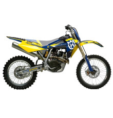 Набір наклейок blackbird husqvarna te/tc 250/450/510 '05-'07 dream 4 колір синій жовтий