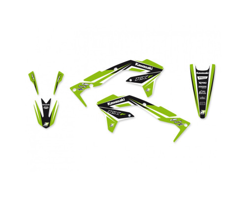 Набір наклейок blackbird kawasaki kx 450f '16-'18 dream 4 кольори зелений чорний