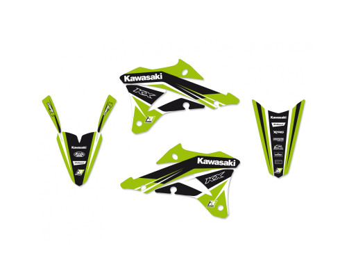 Набір наклейок blackbird kawasaki kx 85 '14-'21 dream 4 колір зелений чорний