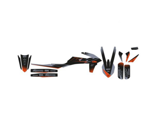 Набір наклейок (декалей) blackbird ktm sx/sx-f '19-'22, exc/exc-f '20-'23 колір чорний сірий матовий