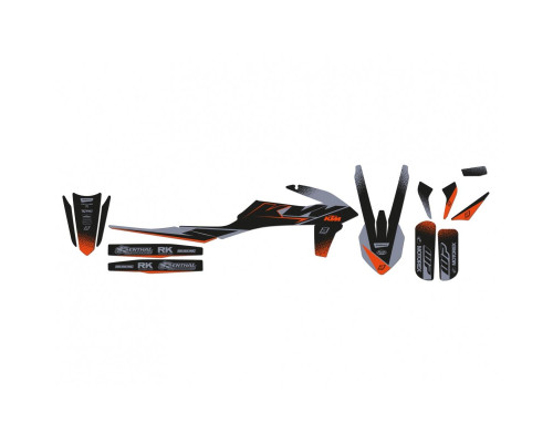 Набір наклейок (декалей) blackbird ktm sx/sx-f '19-'22, exc/exc-f '20-'23 колір чорний сірий матовий