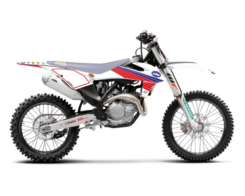 Набір наклейок blackbird ktm sx/sx-f '19-'22, exc/exc-f '20-'23 ретро колір білий синій червоний