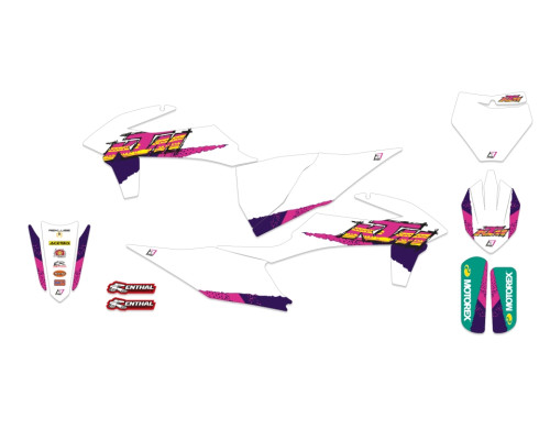 Набір наклейок (вінірів) ktm sx/sx-f '19-'22, exc/exc-f '20-'23 retro ktm