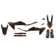 Набір наклейок (вінірів) blackbird ktm sx/sx-f '23, exc/exc-f '24 матовий чорний ktm