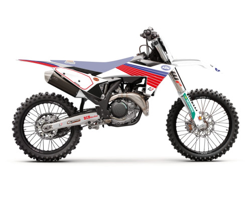 Набір наклейок (декалей) blackbird ktm sx/sx-f '23, exc/exc-f '24 ретро колір білий синій червоний