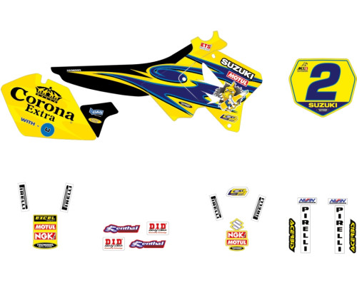Набір наклейок (стікерів) blackbird suzuki rm 125/250 '01-'24 replica team suzuki 2001