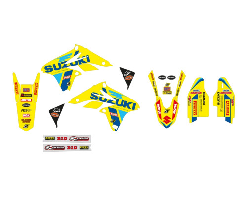 Набір наклейок (декалей) blackbird suzuki rmz 250 '10-'18 репліка suzuki ksrt resЗАДНІe 22