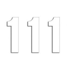 Стартові номери blackbird 13см х 7см прямі, білий колір №1 (3шт) (3шт)
