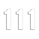 Стартові номери blackbird 13см х 7см прямі, білий колір №1 (3шт) (3шт)