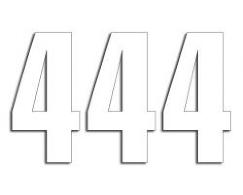 Стартові номери blackbird 13см х 7см прямі, білий колір №4 (3шт) (3шт)
