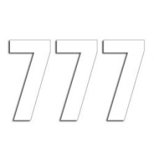 Стартові номери blackbird 13см х 7см прямі, білий колір №7 (3шт) (3шт)