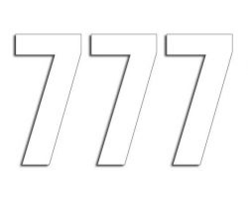Стартові номери blackbird 13см х 7см прямі, білий колір №7 (3шт) (3шт)