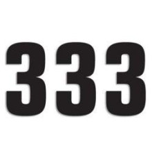 Стартові номери blackbird 16см х 7,5см прямі, колір чорний №3 (3шт) (3шт)