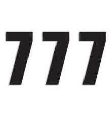 Стартові номери blackbird 16см х 7,5см прямі, колір чорний №7 (3шт) (3шт)