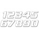 Стартові номери blackbird діагоналлю 25см х 20см, білий колір №8 (3шт) (3шт)